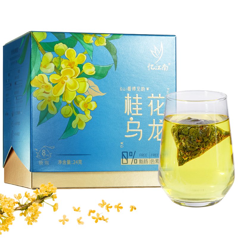 憶江南晁然桂花烏龍茶袋冷熱泡水喝花茶水果茶秋冬季茶包 桂花烏龍