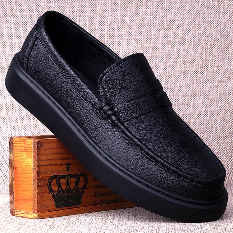 BIUTEE轻奢男鞋春秋季休闲系带通勤软底软面透气高档皮鞋男商务透气皮鞋 2516-1黑色 夏季缕空透气 44 (270mm)