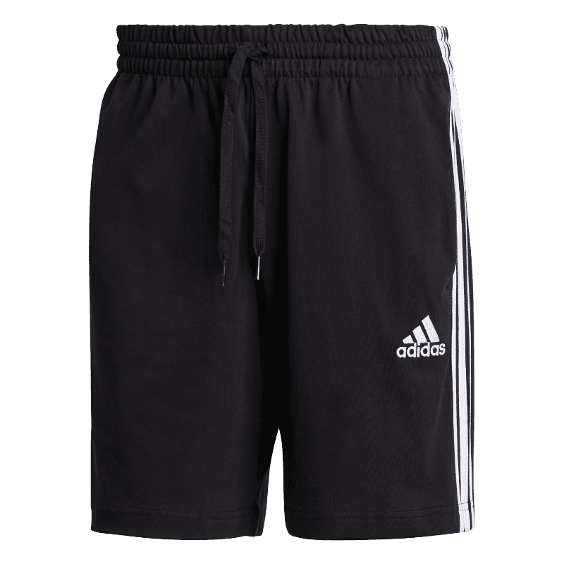 adidas休閑舒適三條紋短褲男裝夏季阿迪達斯官方輕運動   黑色/白   L