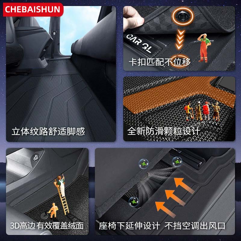 方程豹8全包围尾箱垫TPE专用汽车配件 孕婴材质后备箱垫 官方原配方程豹豹8 六座
