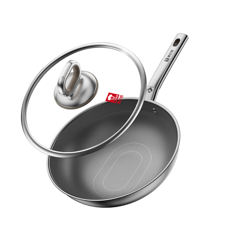 康巴赫炒鍋真鈦無(wú)涂層不粘鍋家用食品級(jí)316不銹鋼炒菜鍋電磁爐燃?xì)庠钣?【超國(guó)標(biāo)一級(jí)不粘】真鈦0涂層炒鍋+鏟子 32cm