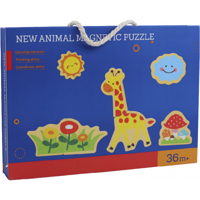 QZMTOY磁性拼图拼拼乐游戏森林动物换装磁力贴儿童早教益智玩具 新款动物拼拼乐