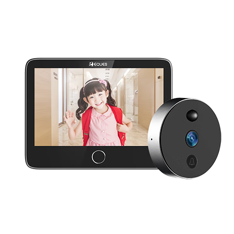 移康智能（eques）貓眼攝像頭電子門(mén)鈴監控二合一遠程可視對講家居用安全防盜報警呼叫器T3