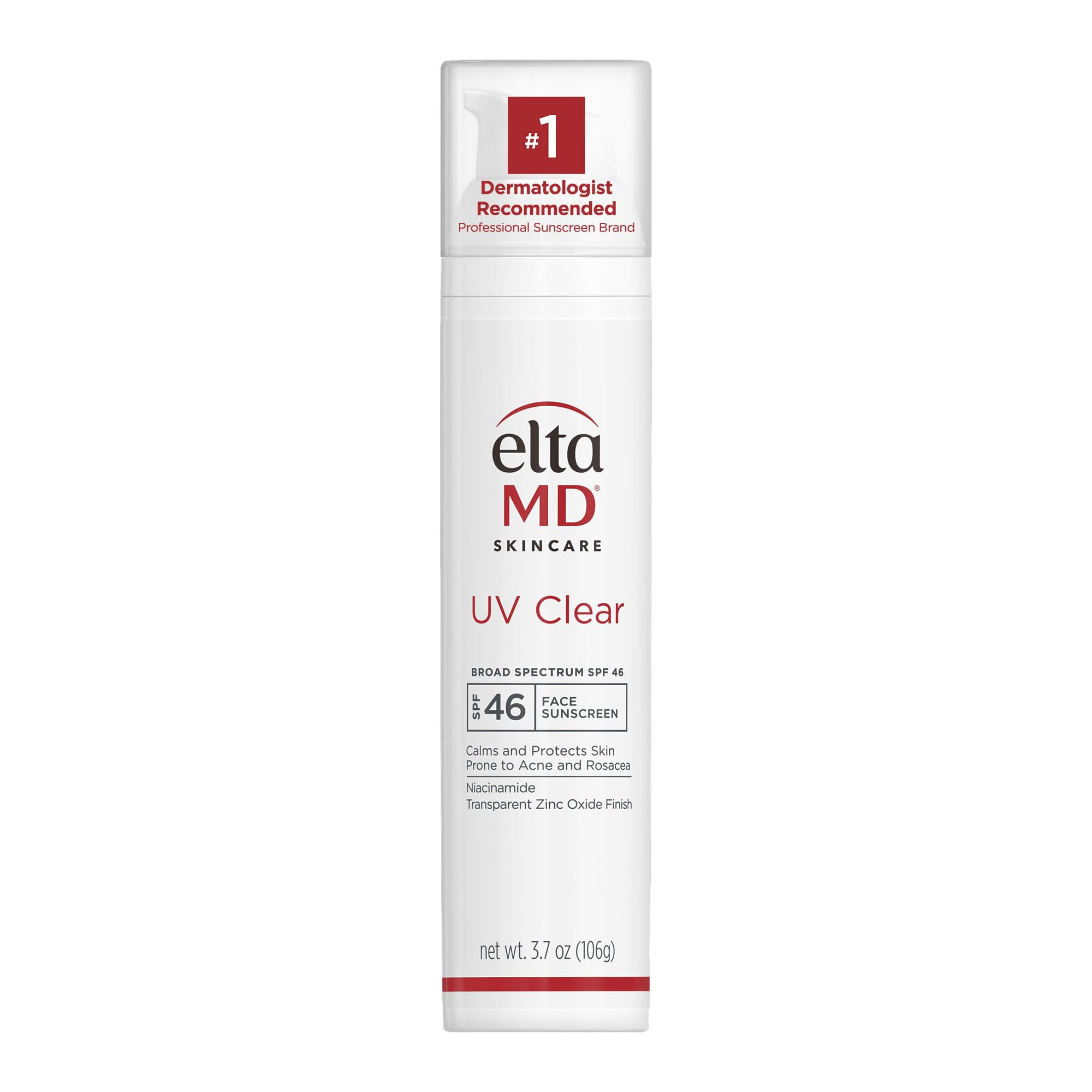 Elta MD SPF46面部防晒乳 氧化锌无油配方 敏感痘肌适用 无香型 110ml