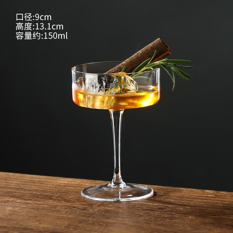 高亮水晶玻璃古典马天尼杯鸡尾酒杯碟形香槟杯蝶形塔杯酒具酒杯子