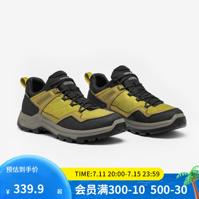 迪卡侬登山鞋男防水防滑透气户外运动鞋徒步鞋子MH100-2025年新款 男款-卡其绿 44
