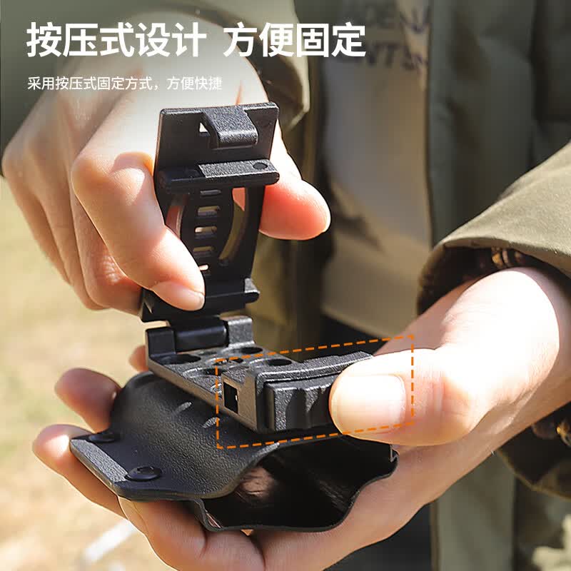 鸿丰户外露营多功能野营装备多功能钳子专用户外背夹快拔战术k鞘 沙漠黄
