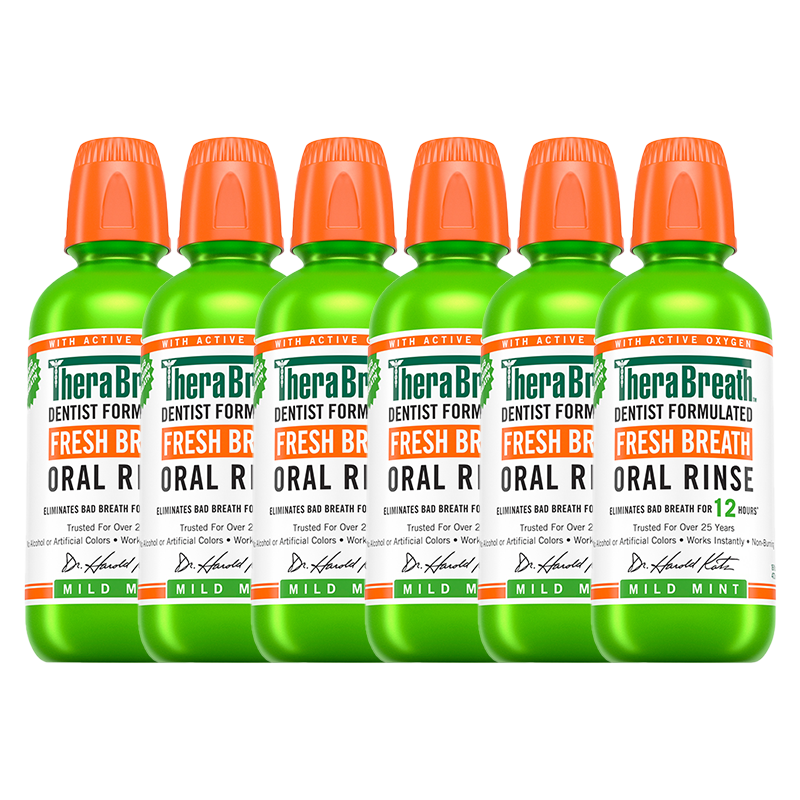 凯斯博士漱口水温和薄荷473ml*6 清新口气减少细菌持久去口臭