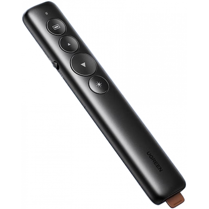 绿联翻页笔ppt遥控笔激光笔红绿光数码光教师用多功能usb接口可充电款多媒体幻灯片讲课电子教激光投影 50654-【电池可拆款】红光100米遥控一键超链