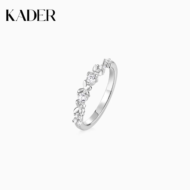 卡蒂罗（KADER）星河蝴蝶情侣对戒情侣戒指纯银一对银戒指情侣款结婚对戒 【925银】星河蝴蝶女戒 开口可调节