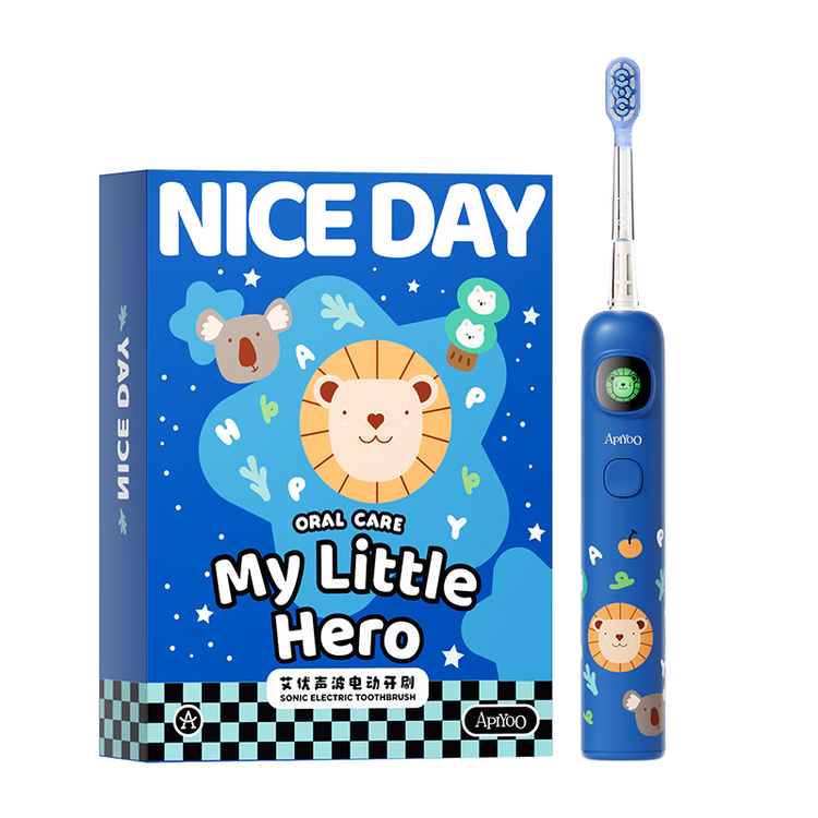 ApiYoo艾优A9pro儿童电动牙刷消毒架套装智能语音提醒软毛 适用3-15岁学生男女小孩生日儿童新年礼物国补