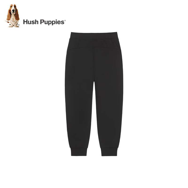 暇步士(Hush Puppies)【经典款】童装男大童秋季时尚百搭帅气休闲感针织长裤 钻石黑 140 cm