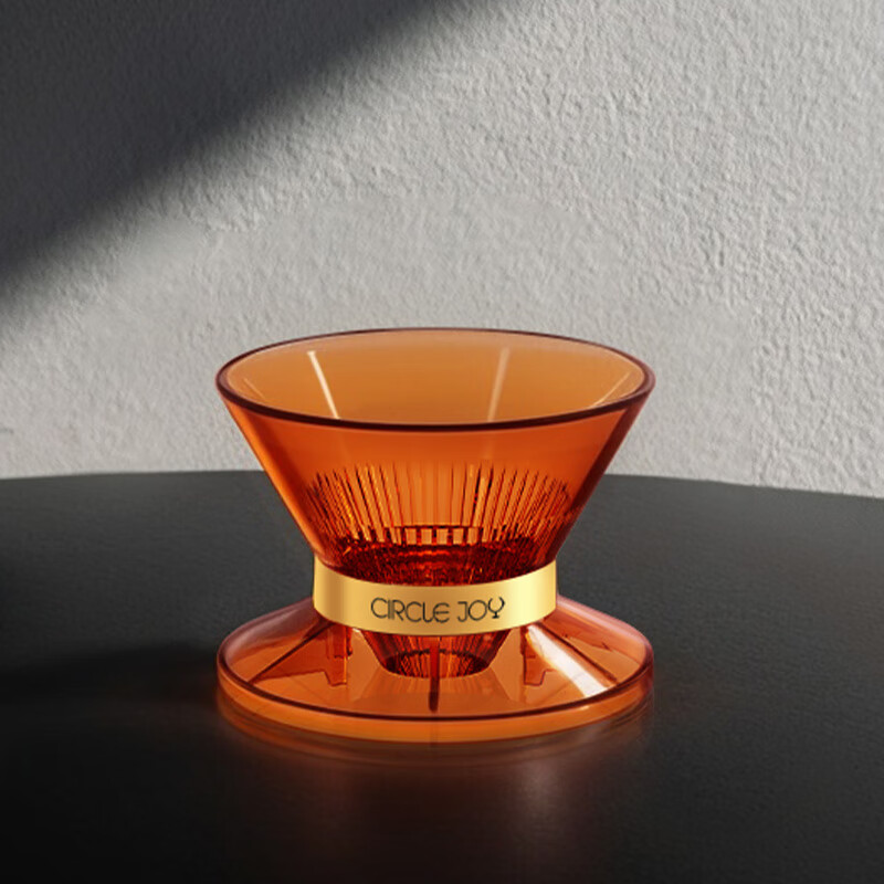 圓樂(lè )（circle joy）咖啡過(guò)濾杯V60濾杯咖啡過(guò)濾器滴漏咖啡過(guò)濾漏斗手沖咖啡濾杯 a星環(huán)_·_V型咖啡濾杯(1-2人份)_