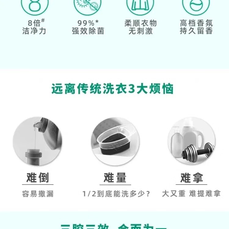易享家原装正品8倍深度洁净洗衣珠20颗除菌除螨天然酵素香氛护色 1盒装