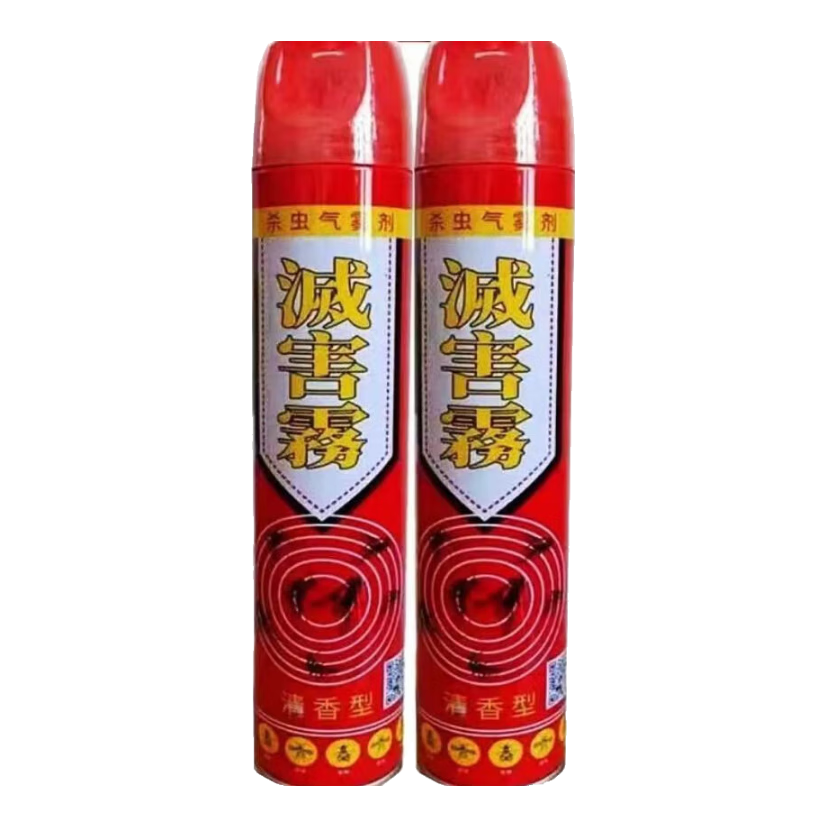 灭害灵加强型杀虫气雾剂750毫升灭苍蝇蚊子蚂蚁蟑螂药家用酒店用杀虫剂 清香4瓶装 750ml