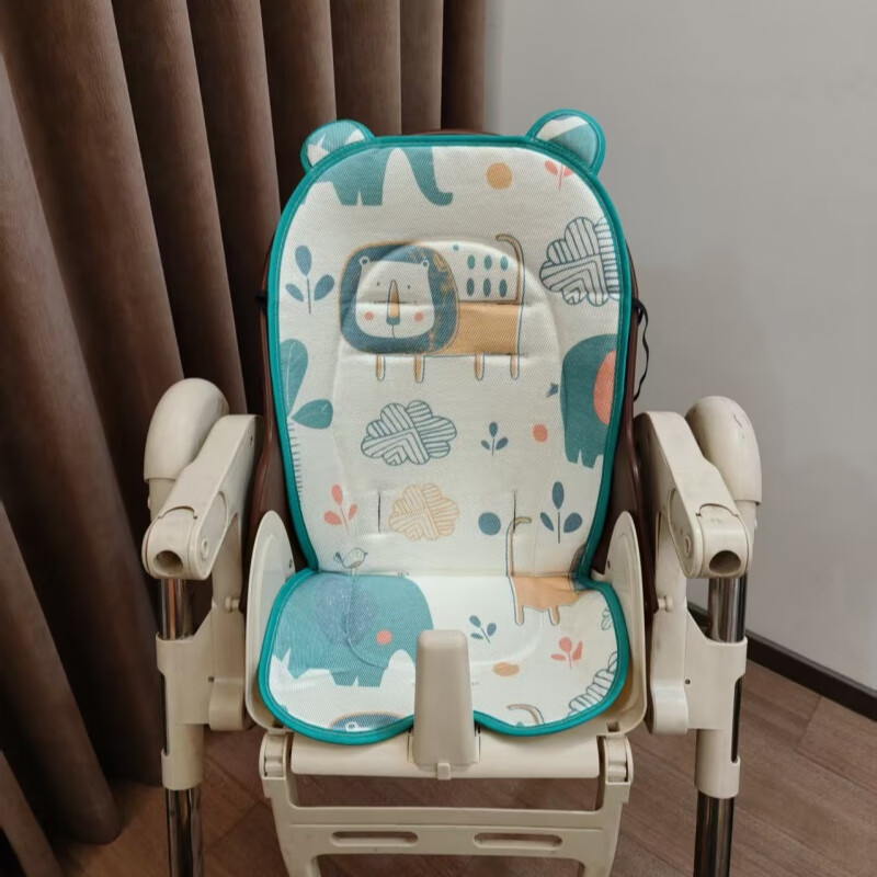 帕利高適用pegperego帕利高zero3兒童餐椅坐墊Siesta防水皮套布原裝定制 綠色卡通小耳朵升級涼席 要藍色