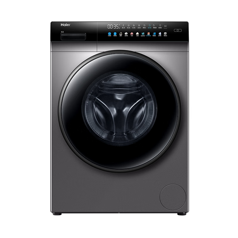 海尔(Haier)京品家电 晶彩系列 10KG直驱变频滚筒洗衣机全自动 洗烘一体玉墨银外观EG100HBDC8SU1