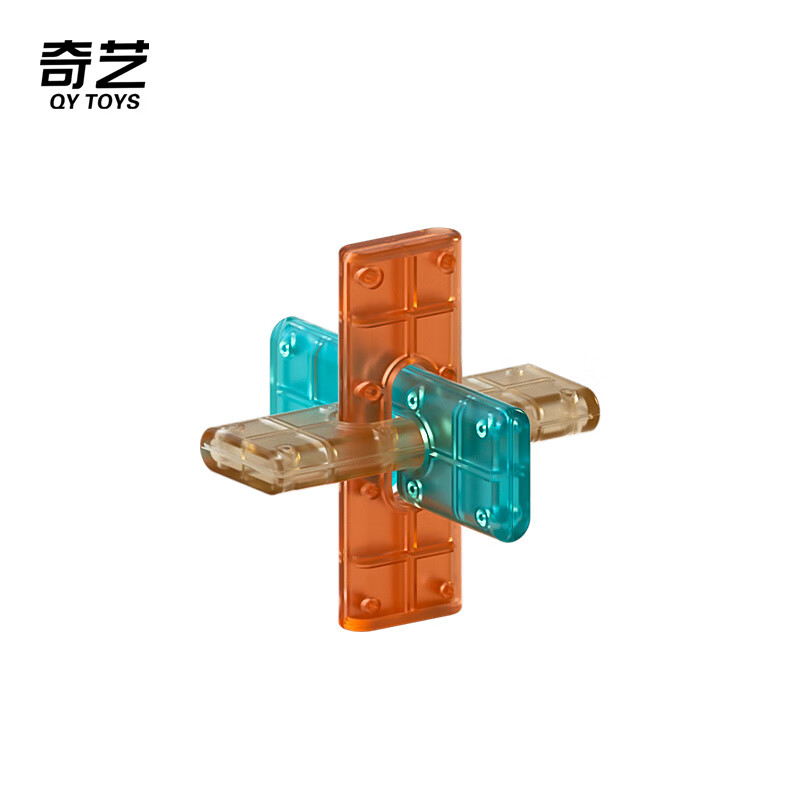 奇藝琉璃色孔明鎖解環(huán)魯班鎖中國風(fēng)兒童六一節(jié)生日禮物早教啟智玩具 大三通【胡桃】