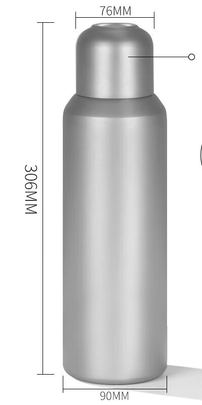 慕酷 【轻奢好物】纯钛保温杯大容量   纯钛户外运动便携单层钛合金水 纯钛大容量水壶1.5L