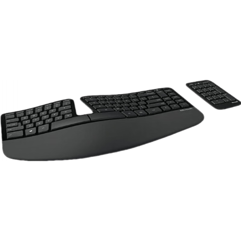 微軟(Microsoft)5KV-00001 人體工學(xué) 無(wú)線鍵盤(pán) 商務(wù)辦公用個(gè)性鍵盤(pán) Sculpt