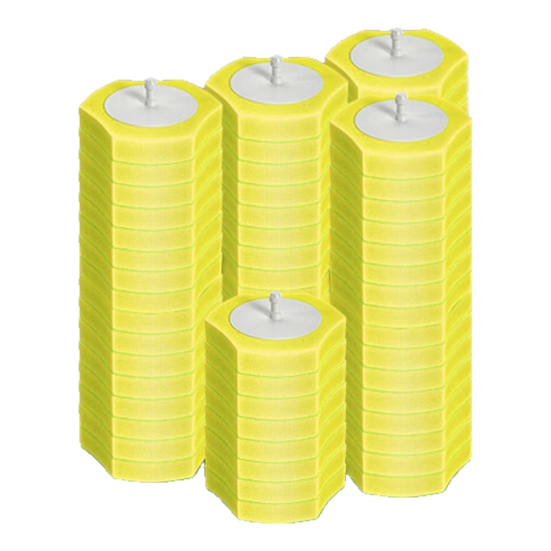 寶家潔一次性馬桶刷替換頭可拋式洗廁所刷子長柄無死角家用馬桶清潔神器 【檸檬香替換裝】清潔刷頭72枚