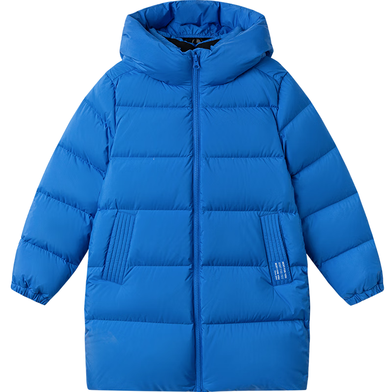 巴拉巴拉童装儿童羽绒服男女童外套秋冬装宝宝衣服中长款保暖时尚上衣 中国蓝-番鸭绒-85%绒子【加厚保暖舒适】 120 （充绒量114g）