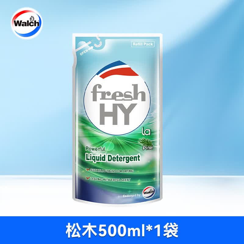 威露士清可新洗衣液抑菌去渍除螨松木香补充装袋装2L家用500ml 【尝鲜装】松木500ml
