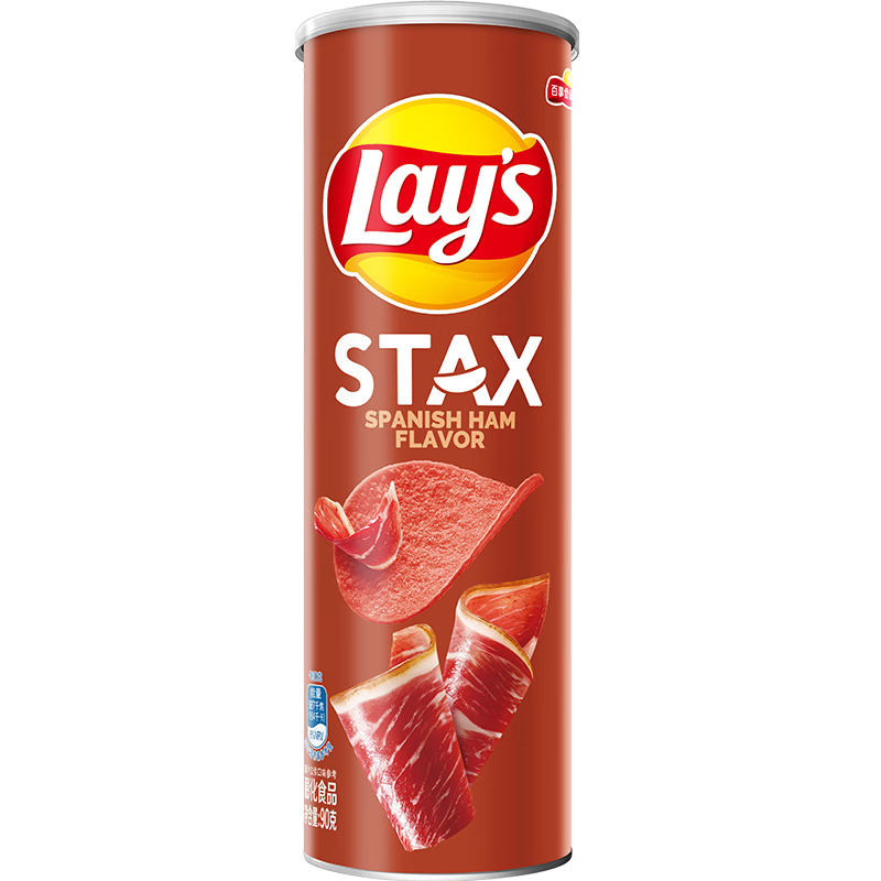 乐事（Lay's）甄选系列 西班牙火腿味90g 罐装薯片 休闲食品