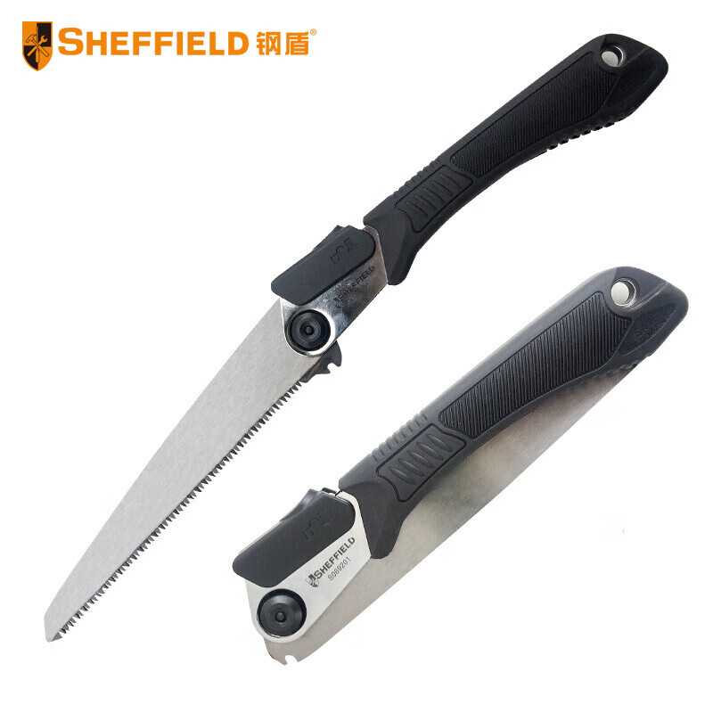 鋼盾8寸折疊鋸手鋸木工鋸三面磨齒園林伐木鋸便攜家用鋸 S069201 折疊鋸8寸 手柄符合人體工程學(xué) 高速鋼 其他