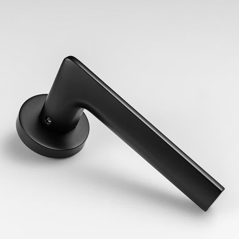 名门卧室门锁静音室内可选磁吸锁实木门锁简约百搭房门锁家用分体锁 【四重静音】枪灰色 左开