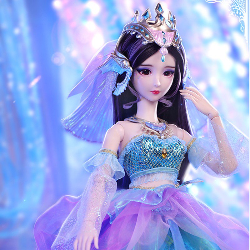 葉羅麗精靈夢(mèng)娃娃60厘米時(shí)間晴情公主夜蘿莉仙子女孩生日禮物玩具 60厘米海公主 1cm