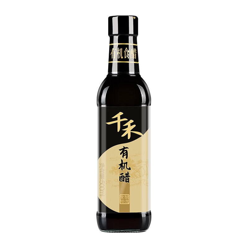 千禾有機(jī)醋有機(jī)認(rèn)證炒菜蘸料涼拌餃子佐餐調(diào)味醋好陳醋500ml 有機(jī)醋500ml-1瓶