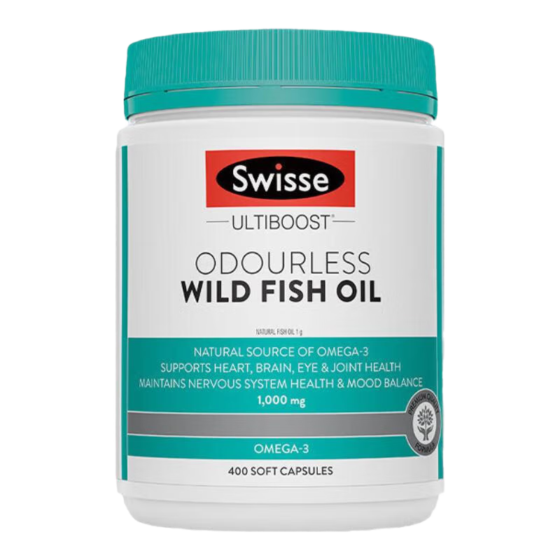 Swisse【联盟专享】无腥味野生鱼油软胶囊1000mg omega-3 DHA+EPA 鱼油1000mg