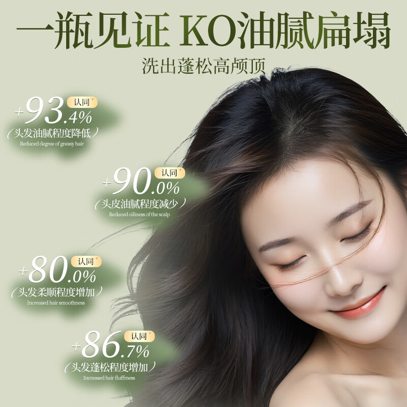霸王控油蓬松洗发水氨基酸温和清洁洗发露茶清香洗头膏男女士洗发液 750ml茶皂素控油洗发水