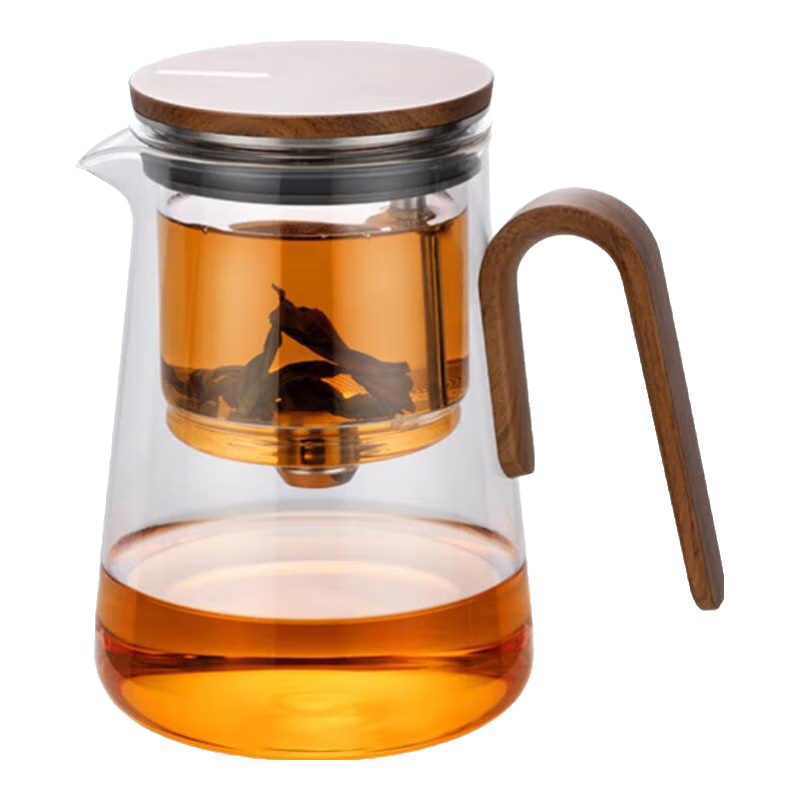 尚明磁吸飄逸杯泡茶壺家用沖茶壺玻璃內(nèi)膽一鍵過濾茶具茶水分離杯 單壺 700ml