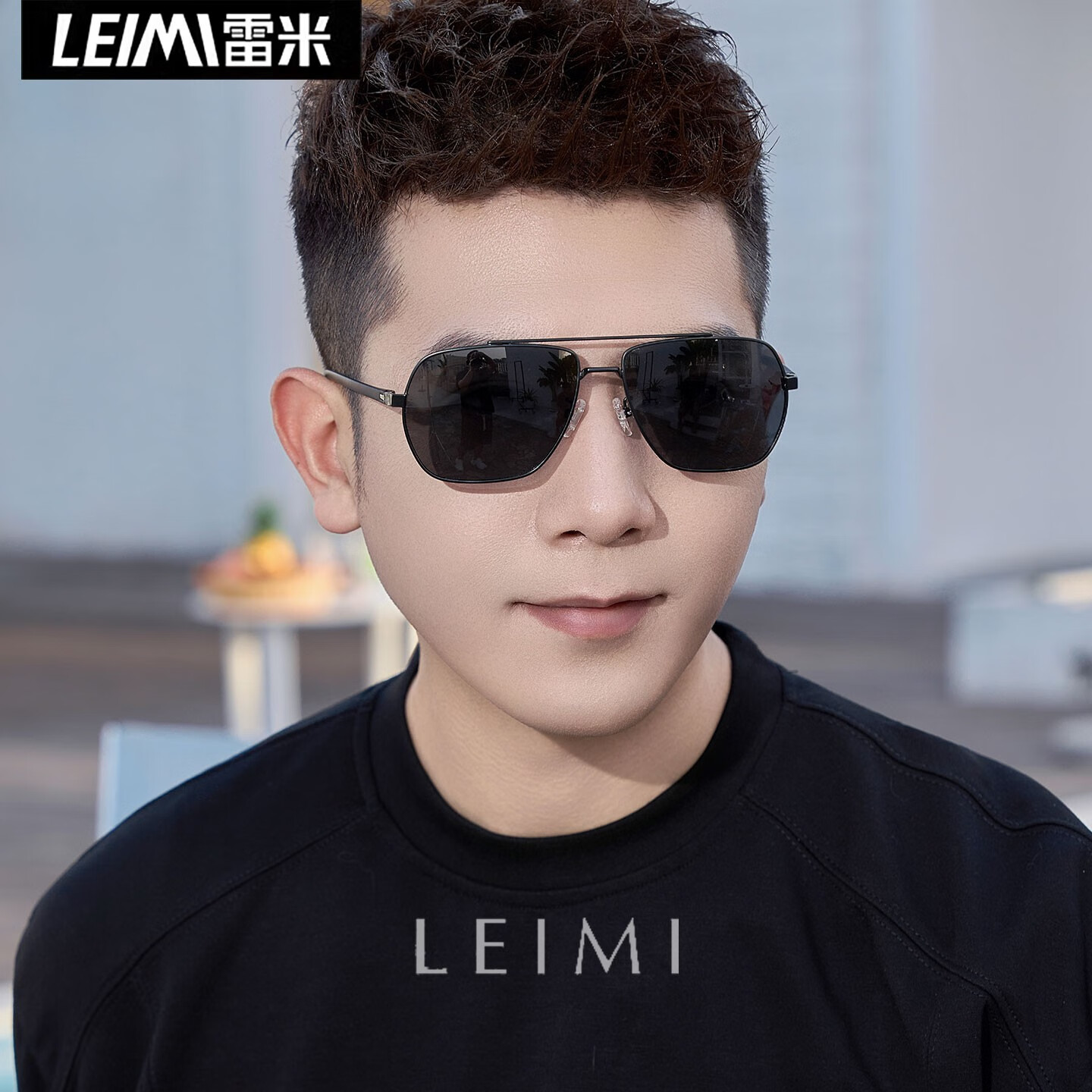 雷米男士墨镜方形高清偏光太阳镜开车司机专用钓鱼眼镜潮眼睛新款
