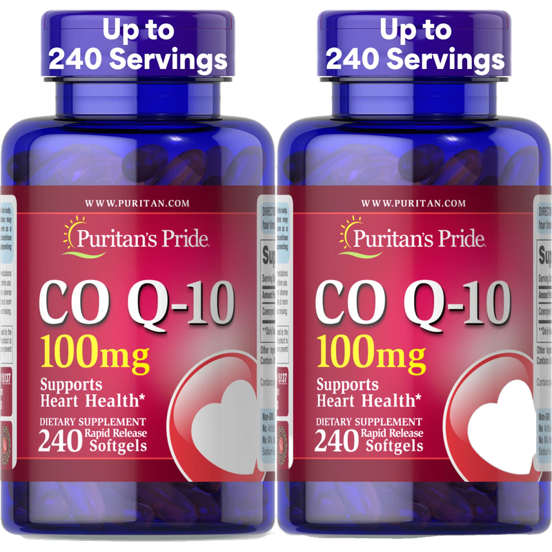 Puritan's Pride 普麗普萊輔酶Q10軟膠囊保護(hù)心臟 100mg240粒*2瓶