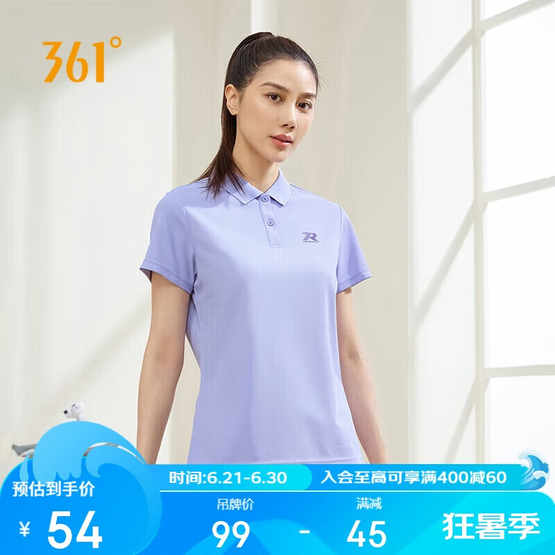 361°短袖女春夏季运动t恤速干衣polo衫跑步健身休闲瑜伽662424130H-6