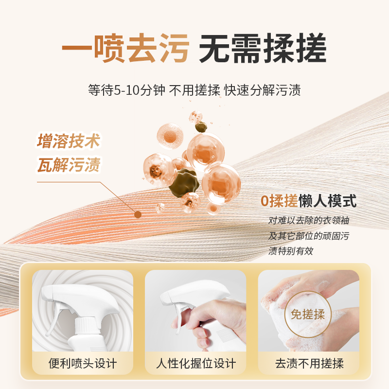 传化1kg衣领净强力去污去黄去除顽渍白衬衫领袖口免搓洗大瓶 一瓶装