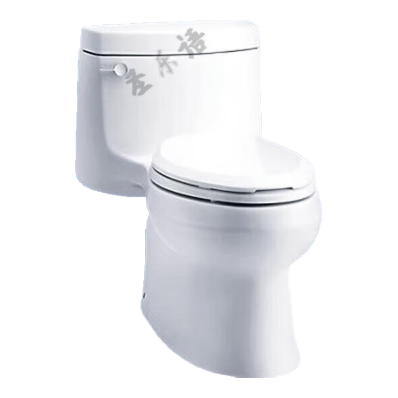 科勒(KOHLER)馬桶五級旋風(fēng)大沖力虹吸防臭小戶型家用連體坐便器5697/5706 靜音五級漩風(fēng)虹吸勁沖連體坐便器 305mm