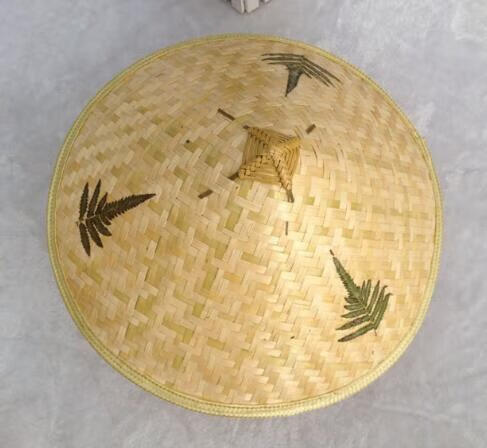 【严选好物】帽子竹编草帽大沿草帽农民斗笠农用麦秆草帽防雨帽 图片色 均码