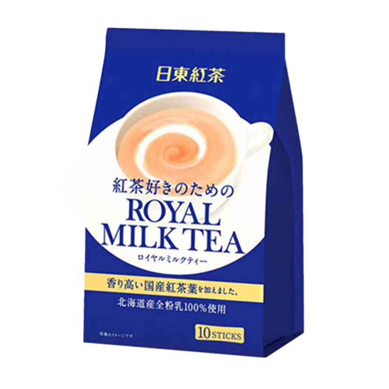 日本进口 日东红茶皇家奶茶经典奶茶水果茶抹茶芒果桃子玫瑰果葡萄多口味可选 原味奶茶减糖10条