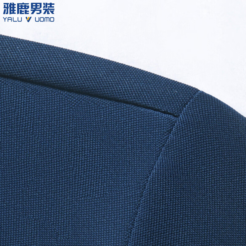 雅鹿男装速干面料长袖t恤男纯色翻领男士冰丝体恤衫中青年男装 墨绿-常规 2XL (180)(建议155-170斤)