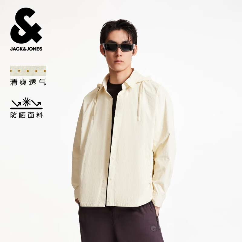 杰克·琼斯(JACK&JONES)春秋外套男士休闲夹克合集 2252SP004云米色 L 180