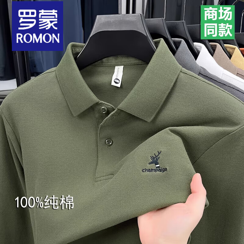 ���ڲ��������ɣ�ROMON��100%���޳���t����ʿ����polo���ߵ������������������з������� ���� 100%���� 2XL 180155-168��108Ԫ