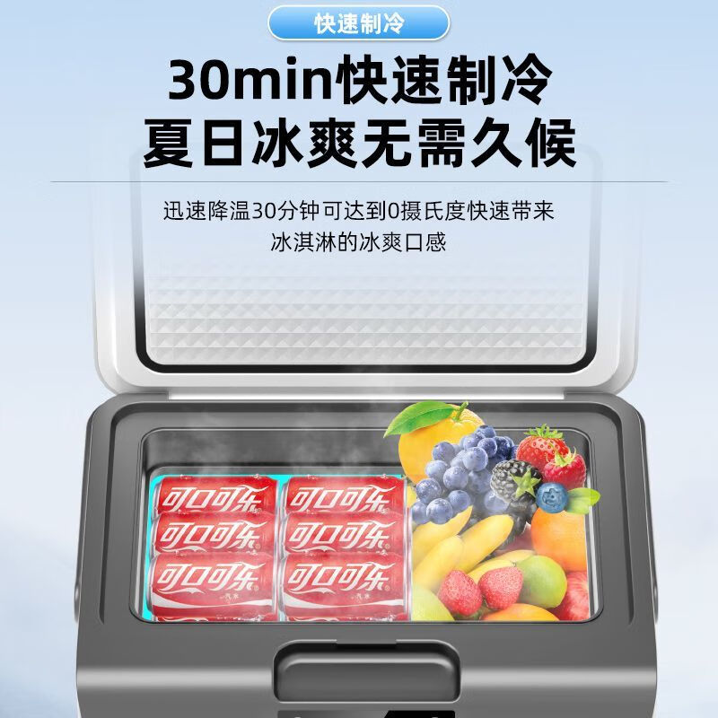 凯吉熊 2025新款车载冰箱220V12V24V通用车家两用宿舍冷藏便携药品母乳 双核数显提手款 车家两用 15升 母乳药品胰岛素中药疫苗饮料冷藏
