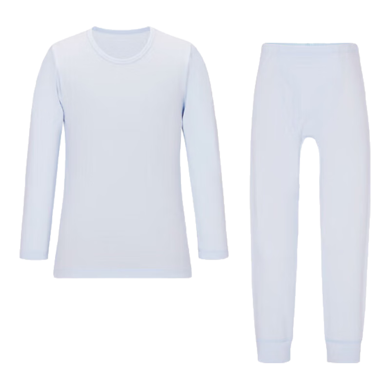 愛慕兒童保暖內(nèi)衣男童初秋薄保暖秋衣秋褲打底套裝藍150