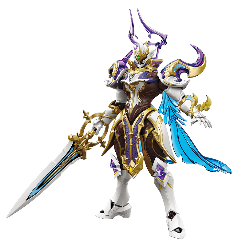 奇妙王者荣耀正版授权积木机甲模型卡通拼装玩具摆件男女孩生日礼物 铠-银白咏叹调