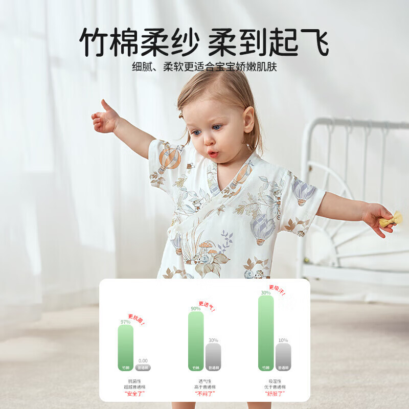 欧孕(OUYUN)新生儿衣服宝宝春装新款婴幼儿连体衣棉长袖早春和尚服哈衣 尼斯水怪-长袖 90cm 90码