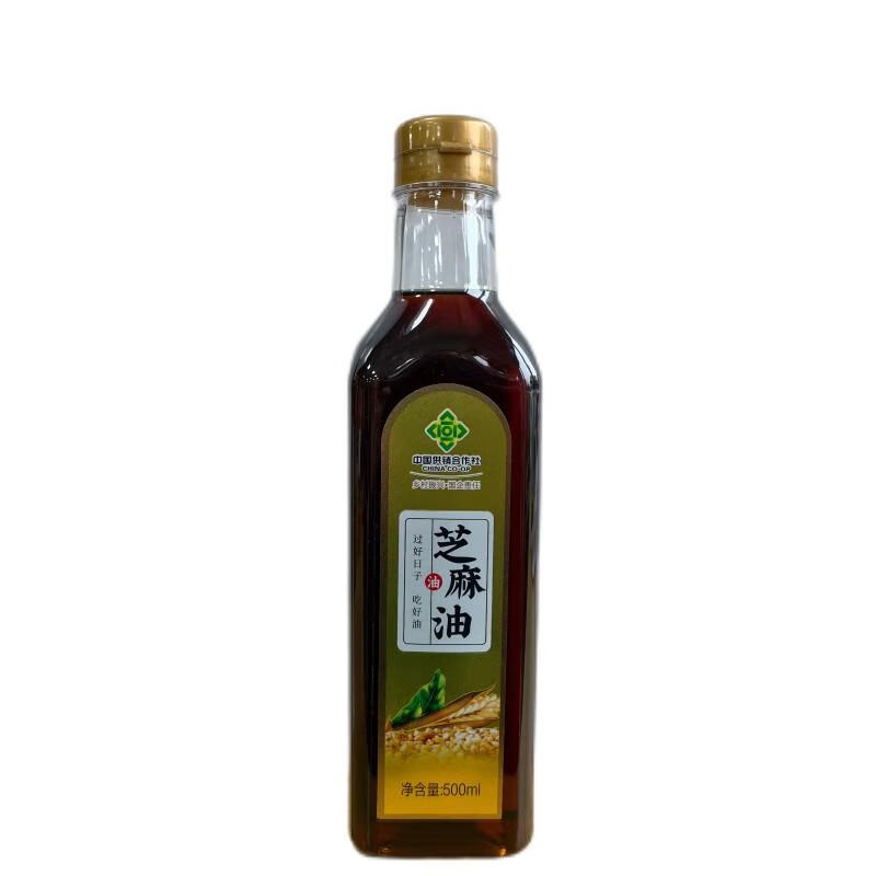 武当农夫房县葵花籽油菜籽油山茶油桶装家用物理压榨食用油清炒煎炸 芝麻油 500mL*2瓶 （一级）